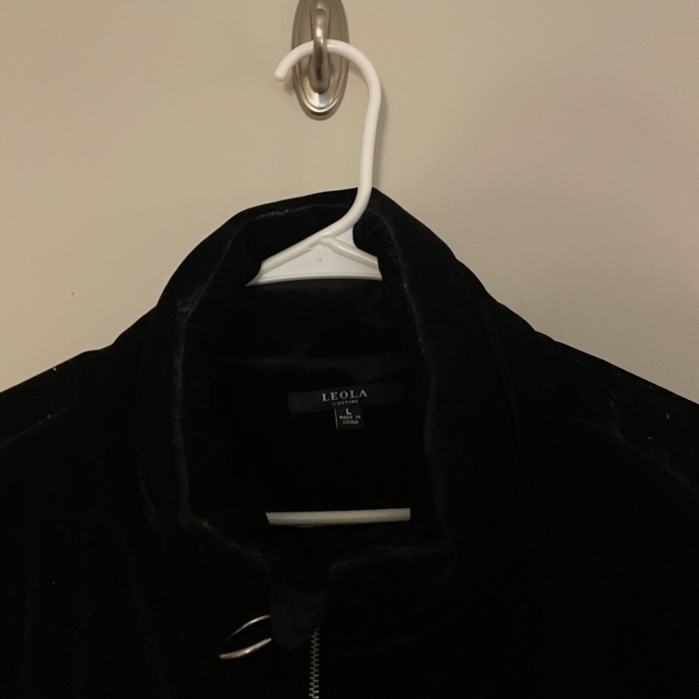 Nordstrom Leola Couture Velour Puffer Jacket - Black